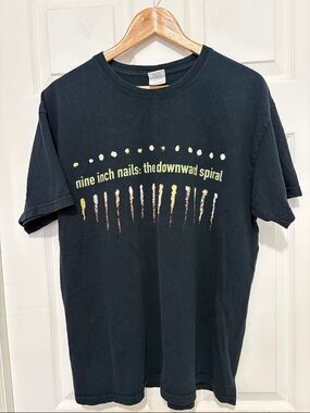 NIN ‘The Downward Spiral' Black Graphic Band T-Shirt